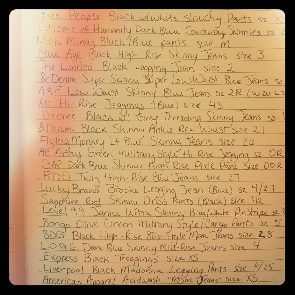 Massive lot of jeans/pants coming soon